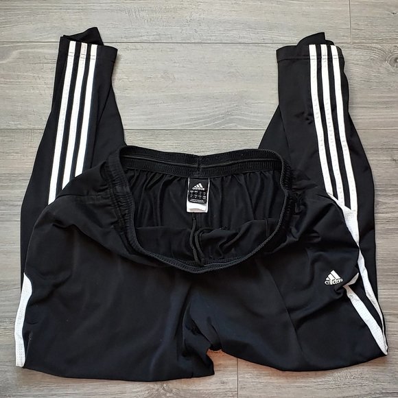 Excellent Used Condition Men's Adidas 3 Stripe Athletic Pant Black Size Medium - Picture 13 of 15